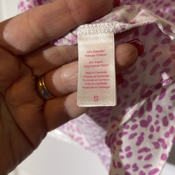 Oscar De La Renta Pink Label pink and white with ruffles. size S. - Picture 5 of 9